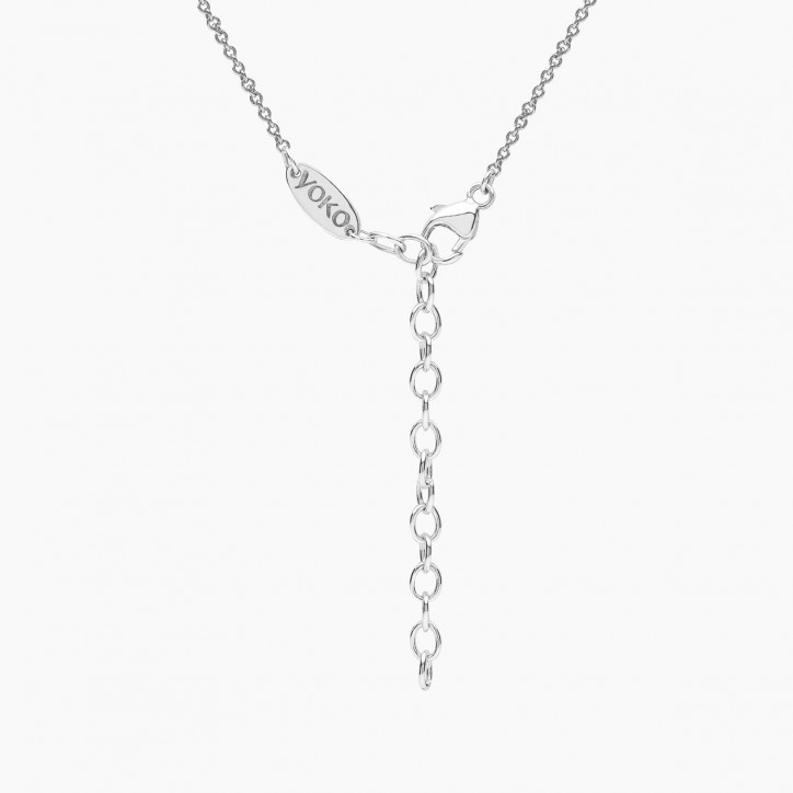 Sleek 18K Gold Pearl and Diamond V Necklace