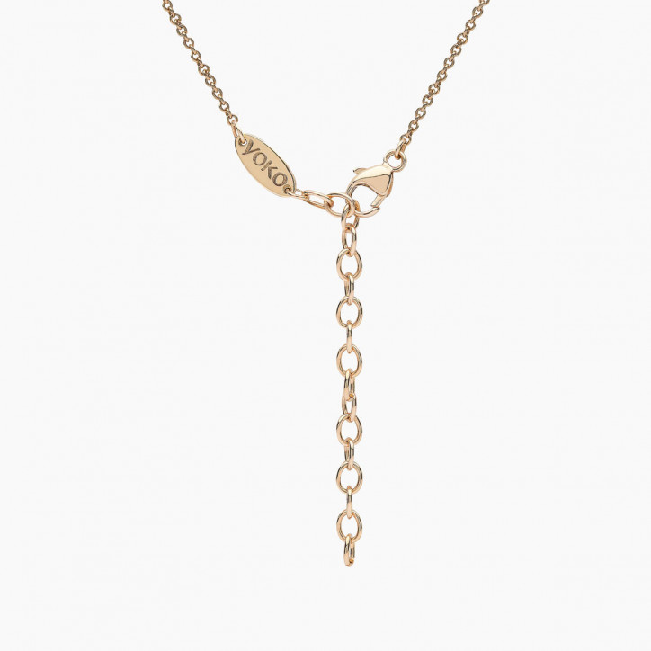 Sleek 18K Gold Pearl and Diamond V Necklace