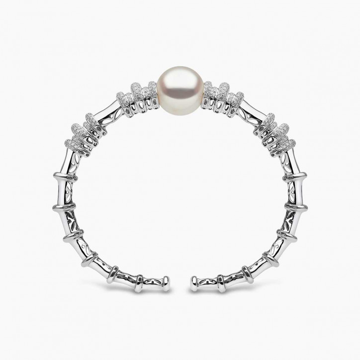 Starlight 18K Gold Pearl and Diamond Astral Bangle