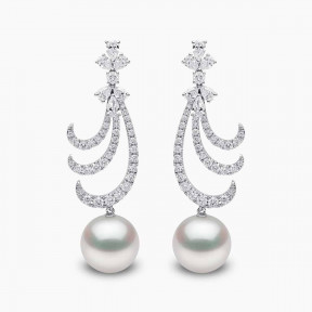 Whisper 18K Gold South Sea Pearl Diamond Earrings