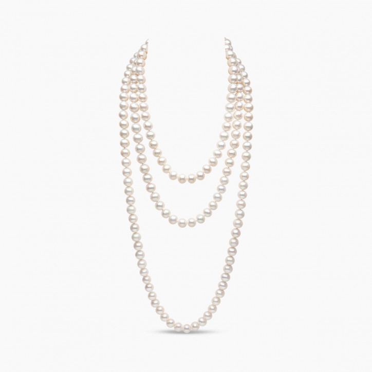 Classic 11mm Freshwater Pearl Strand Rope Necklace