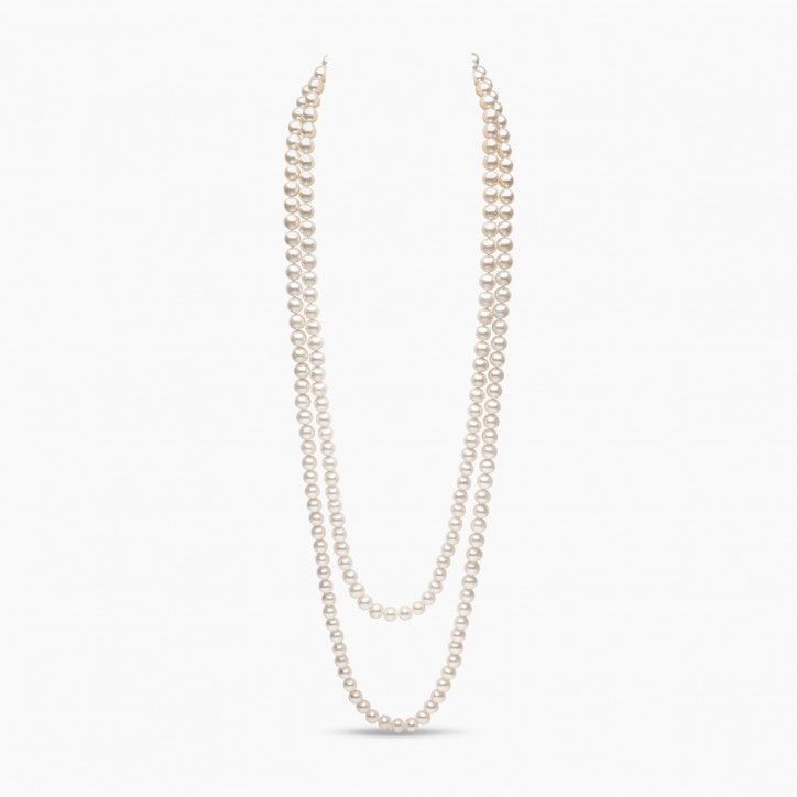 Classic 10mm Freshwater Pearl Strand Rope Necklace