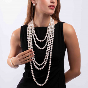 Classic 10mm Freshwater Pearl Strand Rope Necklace