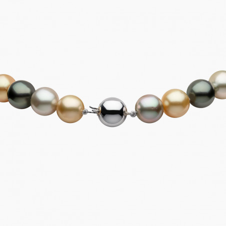 Classic 18K Gold Multicolour Pearl Necklace