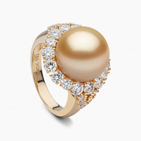 Duchess 18K Gold Pearl and Diamond Motif Ring