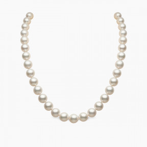 Classic 18K Gold White Australian South Sea Pearl Strand Necklace