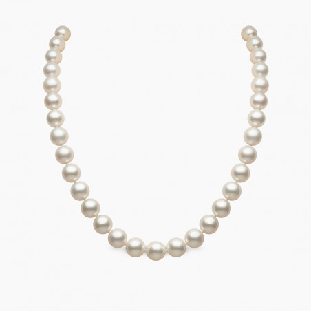 Classic 18K Gold White Australian South Sea Pearl Strand Necklace