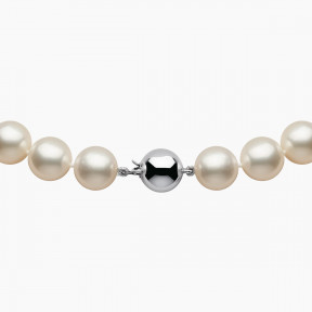 Classic 18K Gold White Australian South Sea Pearl Strand Necklace