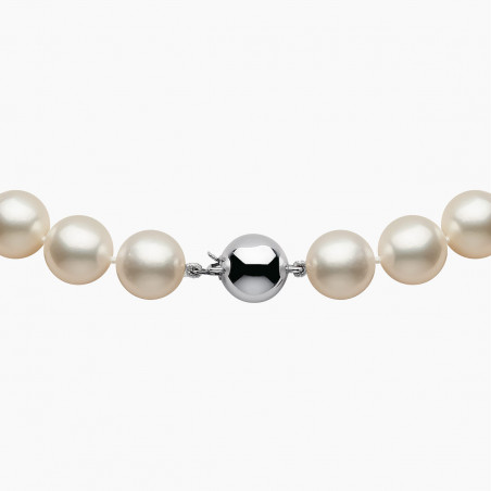 Classic 18K Gold White Australian South Sea Pearl Strand Necklace