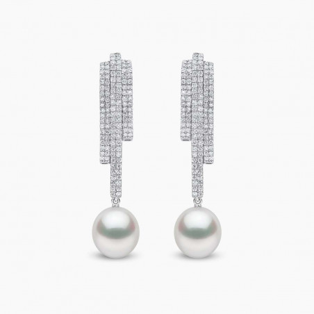 Lumina 18K White Gold South Sea Pearl Diamond Earrings