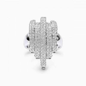 Lumina 18K White Gold and Diamond Ring