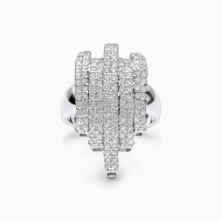 Lumina 18K White Gold and Diamond Ring