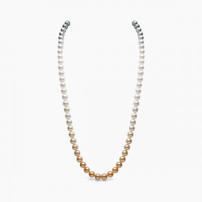 Ombré 18K Gold Tahitian and Mix Pearl Necklace