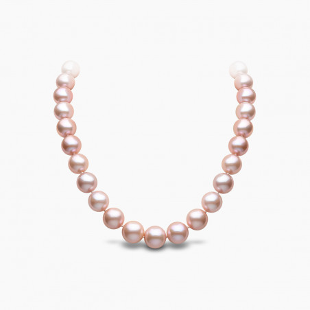 Classic 18K Gold Pink Freshwater Pearl Strand Necklace