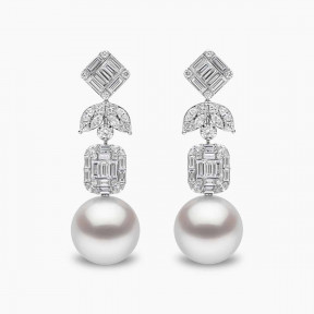 Buckingham 18K Gold South Sea Pearl Diamond Earrings