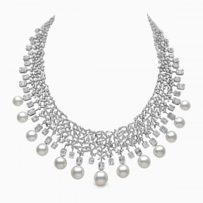 Windsor 18K Gold South Sea Pearl Diamond Necklace