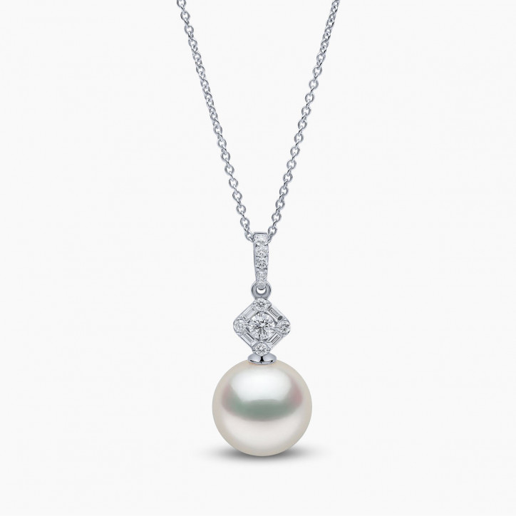 Starlight 18K Gold South Sea Pearl and Diamond Nova Pendant