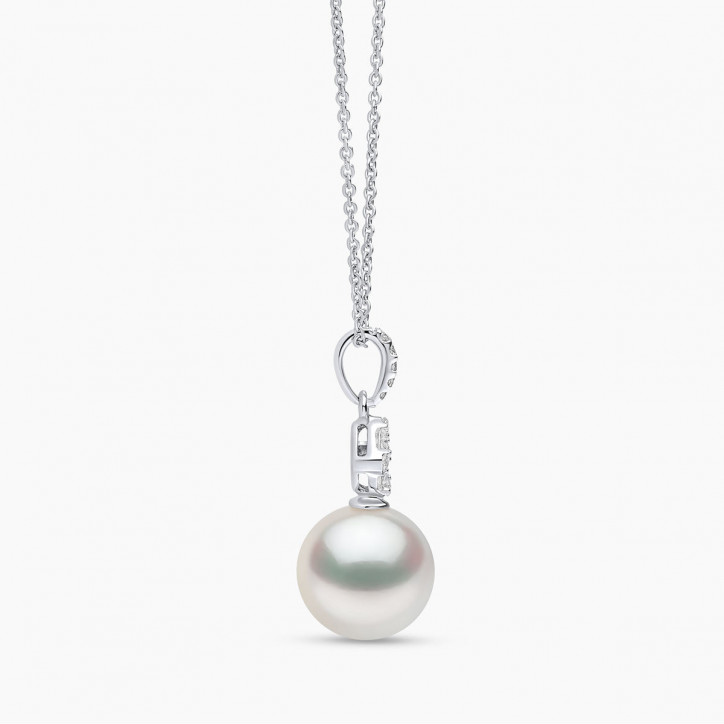 Starlight 18K Gold South Sea Pearl and Diamond Nova Pendant