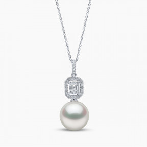 Starlight 18K Gold South Sea Pearl and Diamond Cosmic Pendant