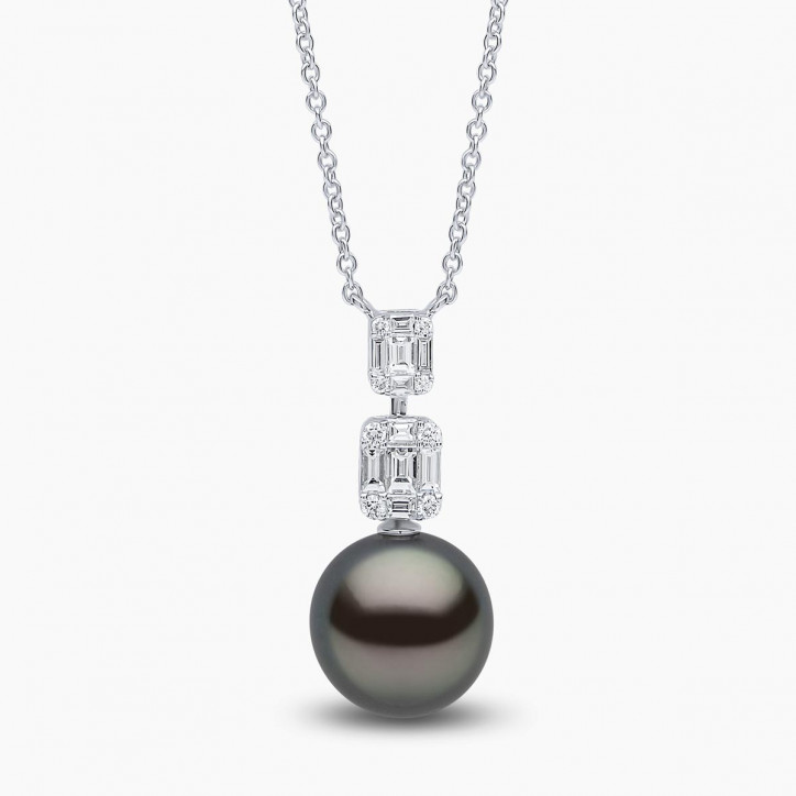 Starlight 18K Gold Pearl and Diamond Drop Lunar Pendant