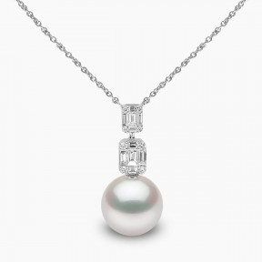 Starlight 18K Gold Pearl and Diamond Drop Lunar Pendant