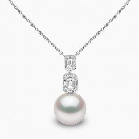 Starlight 18K Gold Pearl and Diamond Drop Lunar Pendant