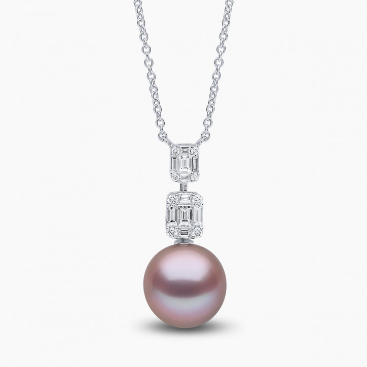 Starlight 18K Gold Pearl and Diamond Drop Lunar Pendant