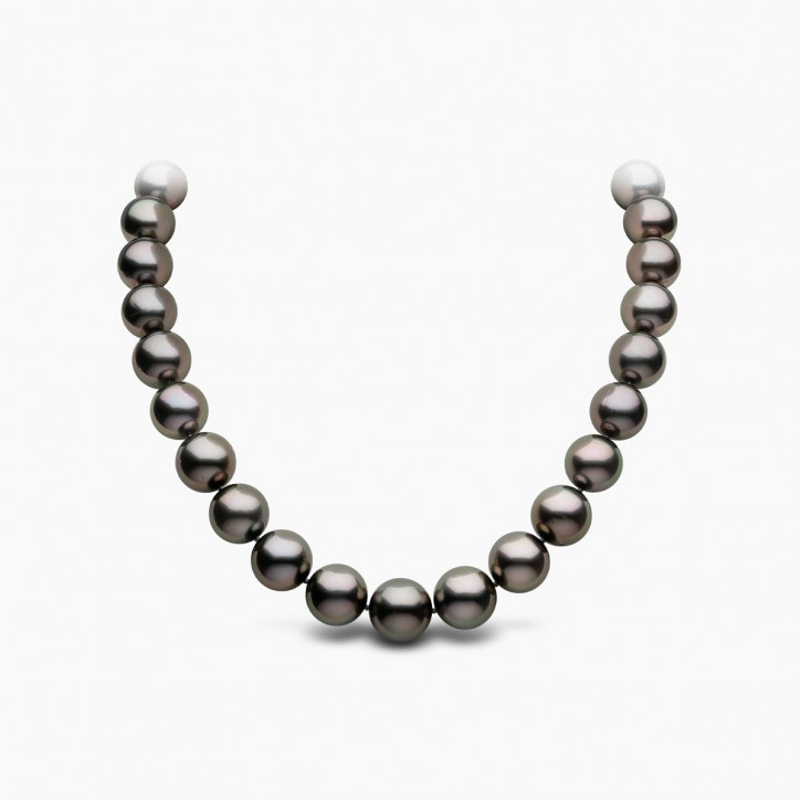 Classic 18K Gold Black Tahitian Pearl Necklace