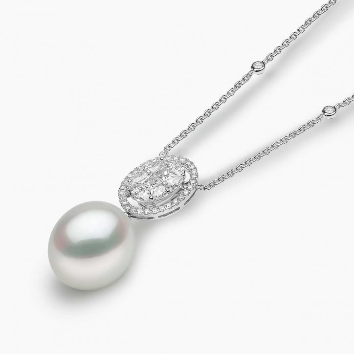 Starlight 18K Gold South Sea Pearl and Diamond Spotlight Pendant