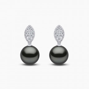 Duchess 18K Gold Tahitian Pearl and Diamond Cascade Earrings