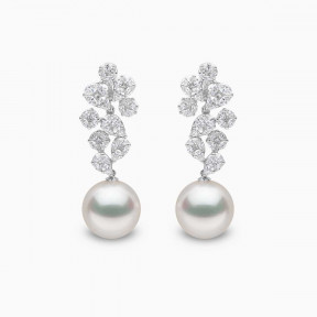 Glitz 18K Gold South Sea Pearl and Diamond Brilliance Earrings