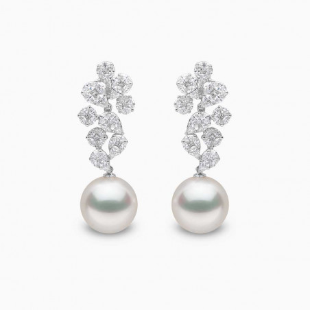 Glitz 18K Gold South Sea Pearl and Diamond Brilliance Earrings