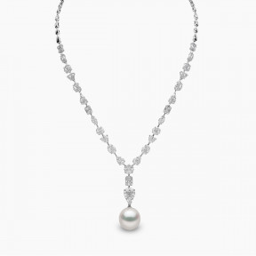 Glitz 18K Gold South Sea Pearl and Diamond Symphony Necklace