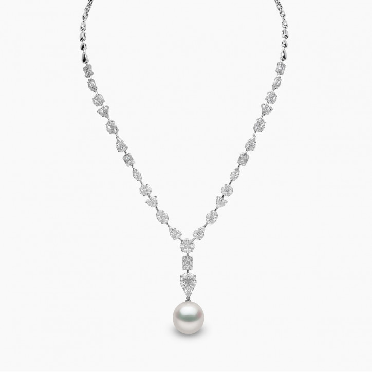 Glitz 18K Gold South Sea Pearl and Diamond Symphony Necklace