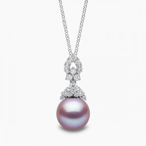 Duchess 18K Gold Pearl and Diamond Motif Pendant