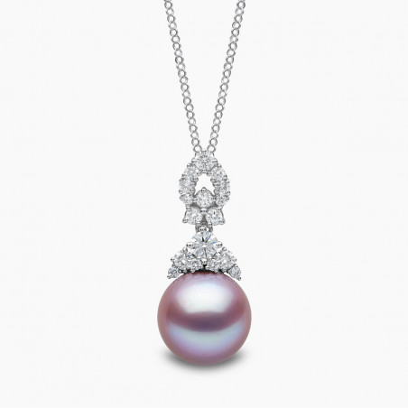 Duchess 18K Gold Pearl and Diamond Motif Pendant