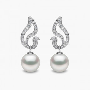 Duchess 18K Gold Pearl and Diamond Fervour Earrings