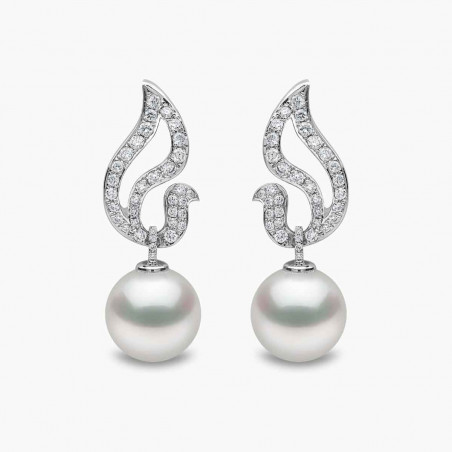 Duchess 18K Gold Pearl and Diamond Fervour Earrings