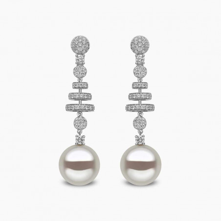 Contessa 18K White Gold South Sea Pearl and Diamond Earrings