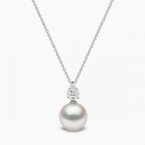 Starlight 18K Gold South Sea Pearl and Diamond Prism Pendant