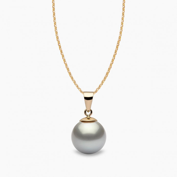 Classic 18K Gold Tahitian Pearl Pendant