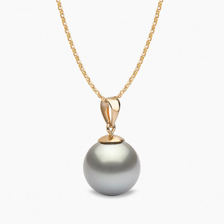 Classic 18K Gold Tahitian Pearl Pendant