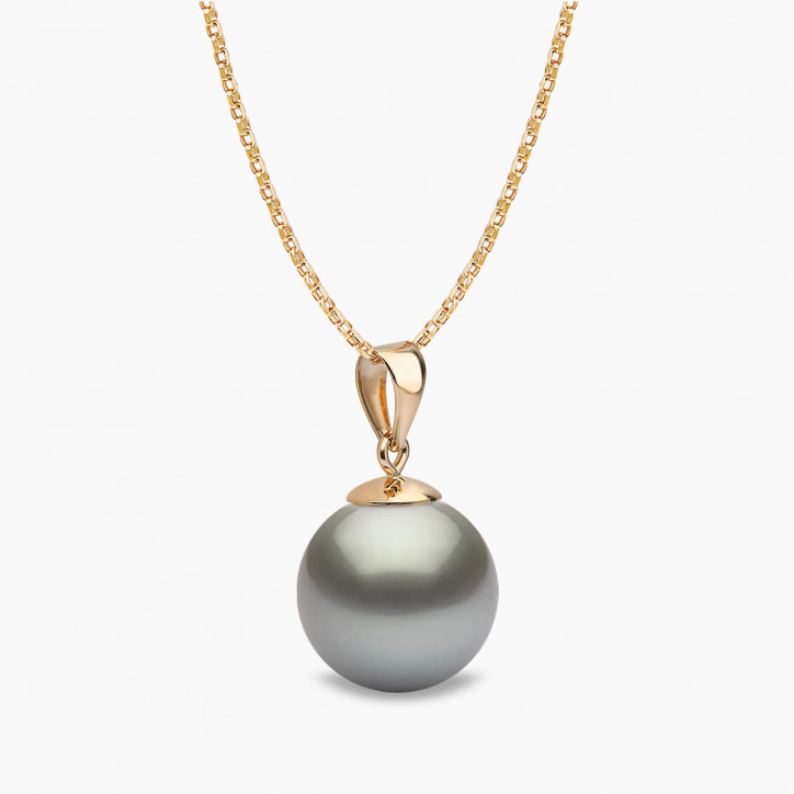 Classic 18K Gold Tahitian Pearl Pendant