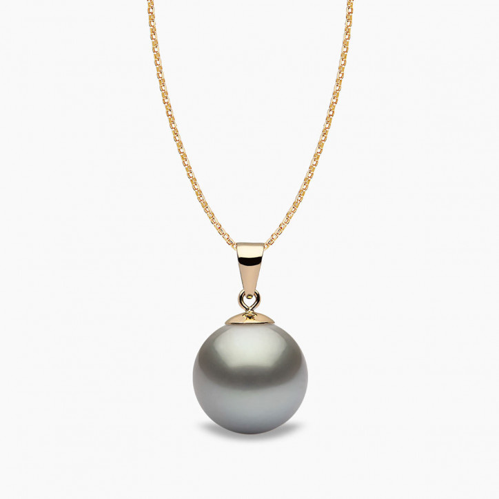 Classic 18K Gold Tahitian Pearl Pendant