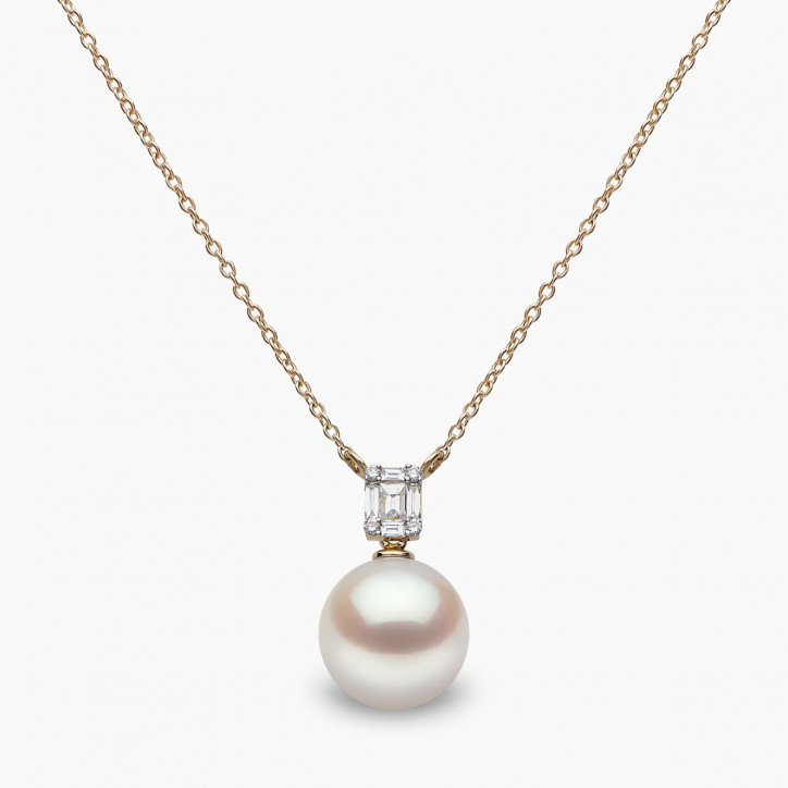 Starlight 18K Gold South Sea Pearl and Diamond Mini Skyline Pendant