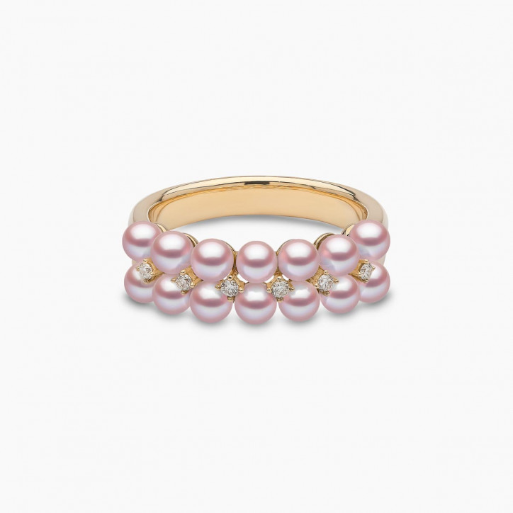 Eclipse 18K Gold Pearl and Diamond Twilight Ring