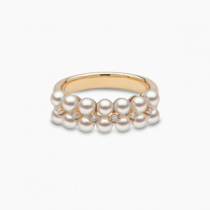 Eclipse 18K Gold Pearl and Diamond Twilight Ring