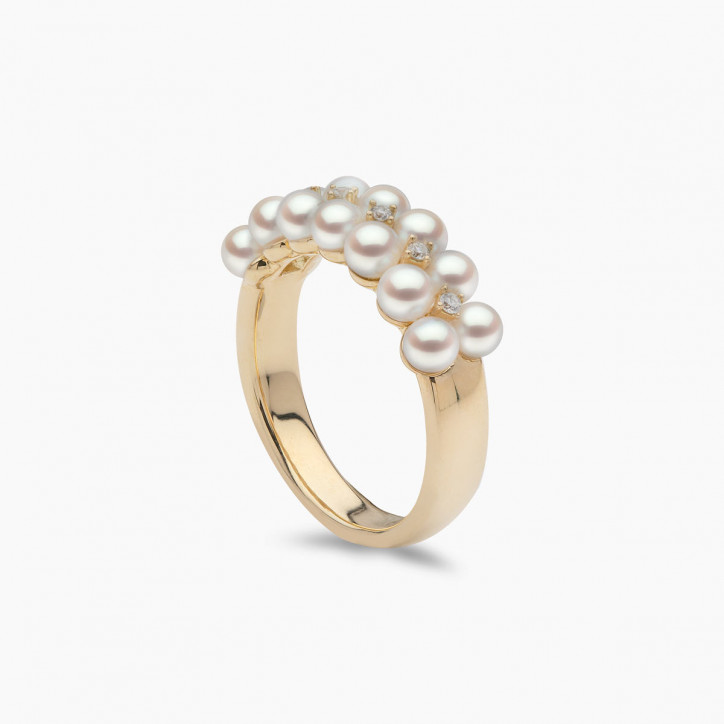 Eclipse 18K Gold Pearl and Diamond Twilight Ring