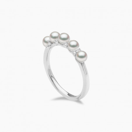 Eclipse 18K Gold Pearl and Diamond Sky Ring