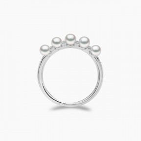 Eclipse 18K Gold Pearl and Diamond Sky Ring